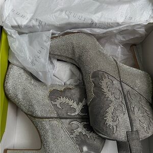 Gianni Bini Silver Embellished Heels